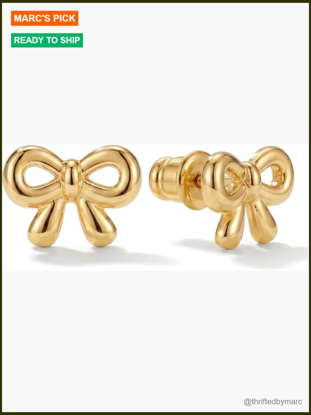 14K Gold Stud Earrings Dainty Mini Bow Hypoallergenic Jewelry Gift